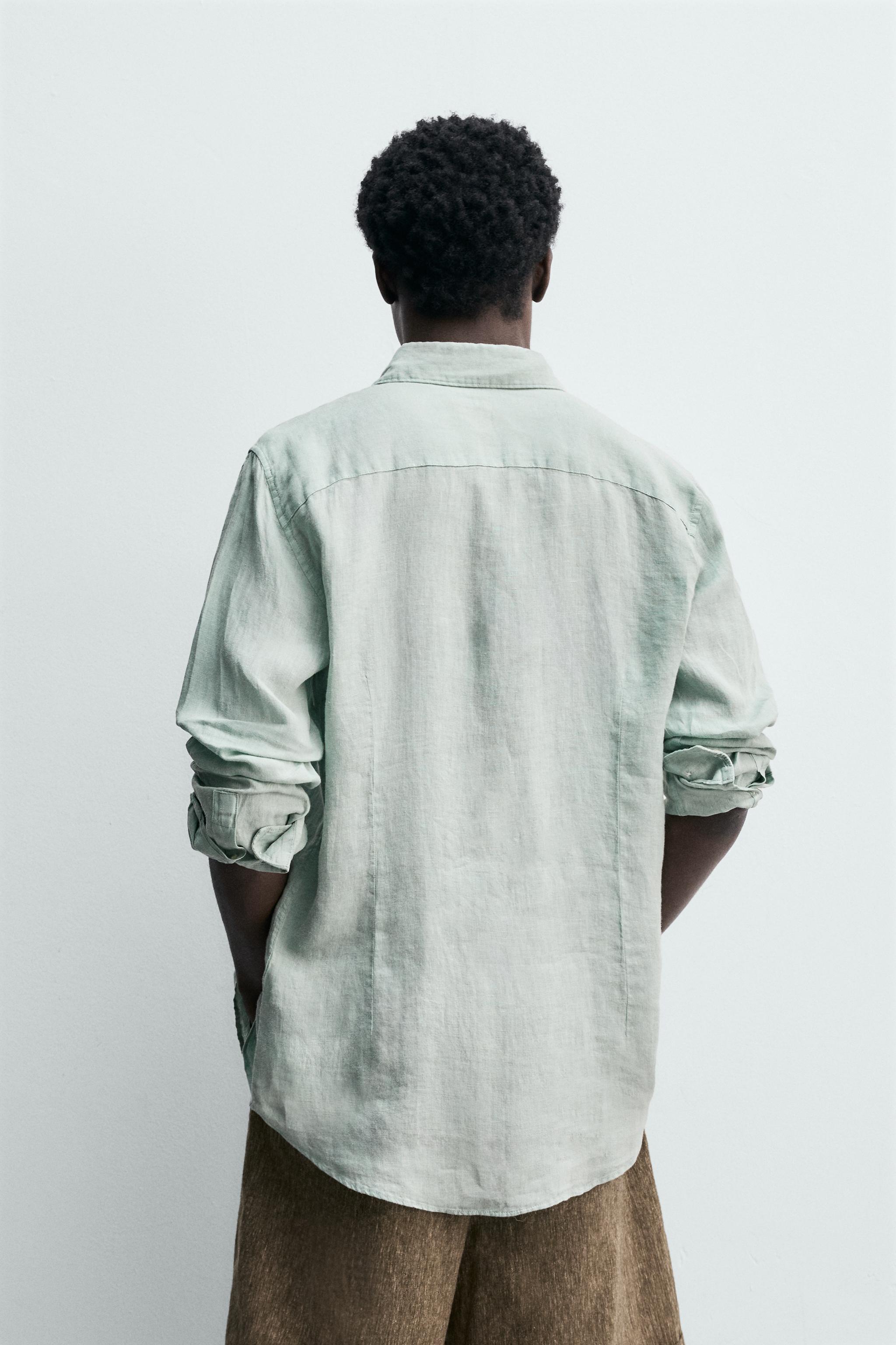 REGULAR FIT 100% LINEN SHIRT